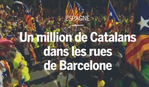 Un million de Catalans dans les rues de Barcelone