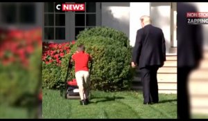 Donald Trump fait tondre la pelouse de la Maison-Blanche à un enfant de 11 ans (vidéo)