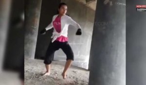 L'incroyable entraînement d'une jeune fille sur un pilier en acier (vidéo) 