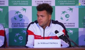 Coupe Davis 2017 - FRA-BEL - Jo-Wilfried Tsonga : "En 2014, je n'étais pas dans mes baskets, cette année, j'y suis"