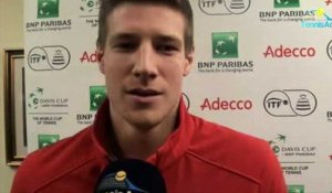 Coupe Davis 2017 - FRA-BEL - Joris De Loore : "On verra quel double on aura en face samedi..."
