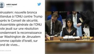 Jérusalem : nouvelle bronca attendue à l'ONU contre Trump.