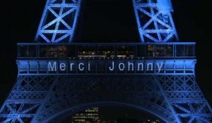 "Merci Johnny" projeté sur la tour Eiffel tout le week-end
