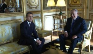 Macron reçoit le Premier ministre israélien Netanyahu à l'Elysée