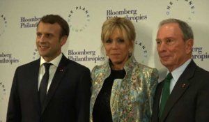 Sommet sur le climat: Macron et Bloomberg dînent au Grand Palais