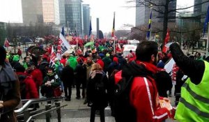 Manifestation nationale des syndicats à Bruxelles