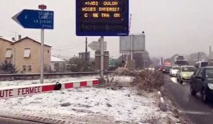 La neige recouvre la Provence, l'A50 fermée au niveau d'Aubagne