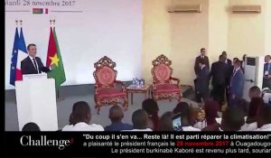 "Il est parti réparer la clim": Macron se moque du président burkinabè