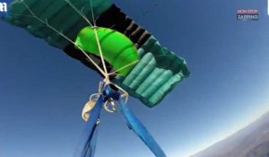 Un homme frôle la mort en sautant en parachute (vidéo) 