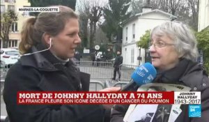 Mort de Johnny Hallyday : une journée d''hommages spontanés à Marnes-la-Coquette