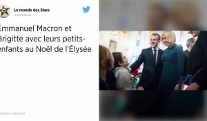 Emmanuel Macron et Brigitte avec leurs petits-enfants au Noël de l'Élysée.