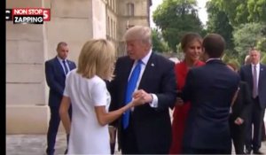 Brigitte Macron a 65 ans : revivez sa poignée de main gênante avec Donald Trump (vidéo)