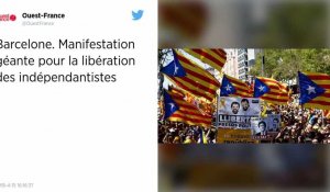 Barcelone. Manifestation géante pour la libération des indépendantistes.