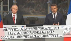 Macron: «Russia Today et Sputnik se sont comportés comme des organes d'influence et de propagande mensongère»