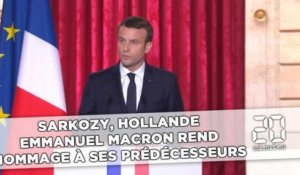 Mitterrand, Sarkozy, Hollande, Emmanuel Macron remercie ses prédécesseurs