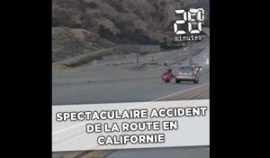 Spectaculaire accident de la route  en Californie