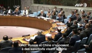 ONU: Russie et Chine s'opposent à des sanctions visant la Syrie