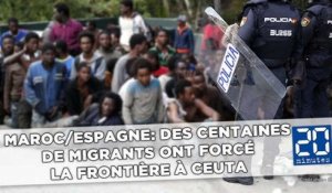 Des centaines de migrants ont forcé la frontière espagnole à Ceuta au Maroc