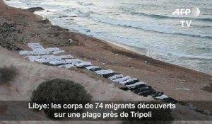 Libye: 74 corps de migrants découverts sur une plage