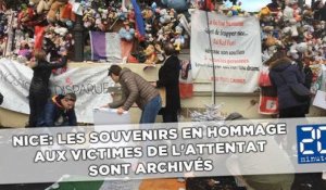 Nice: Les souvenirs en hommage aux victimes de l'attentat sont archivés