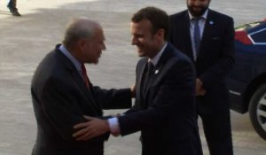 Macron arrive à l'OCDE pour une conférence sur le terrorisme