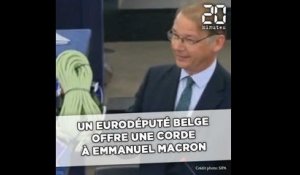 Un eurodéputé belge offre une corde à Emmanuel Macron