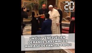 Un élu vénézuélien demande sa femme en mariage devant... le Pape !