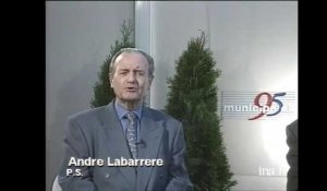 Réaction d'André Labarrère à sa réélection à la mairie de Pau