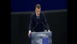 Emmanuel Macron à Strasbourg face aux eurodéputés