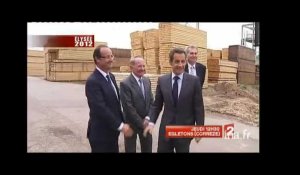 François Hollande et Nicolas Sarkozy en Corrèze