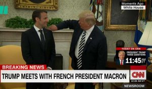 Le meilleur du pire des retrouvailles insolites de Macron et Trump à la Maison-Blanche