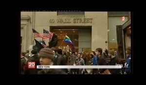 Brève : les Indignés manifestent devant la Bourse de Wall Street