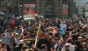 Des milliers de manifestants pour "la fête à Macron"