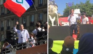 À la "fête à Macron", Ruffin et Mélenchon inventent le discours en marchant