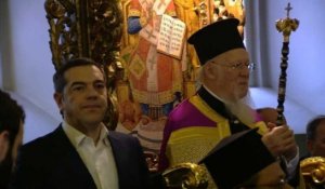 Alexis Tsipras rencontre le patriarche grec orthodoxe à Istanbul
