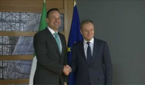 Irish PM Varadkar meets EU's Tusk for talks in Brussels