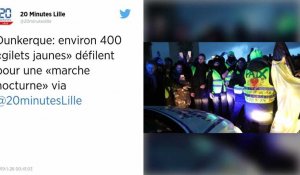 Dunkerque. 400 Gilets jaunes défilent lors d'une «marche nocturne»