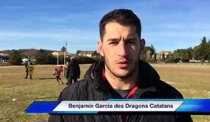 Rugby à XIII : le joueur des Dragons Catalans Benjamin Garcia rend visite aux jeunes de son club formateur de Gargas