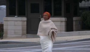 USA: Ilhan Omar arrive au Capitole pour la rentrée du Congrès