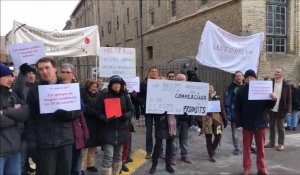 Manifestation des professeurs des lycées Ribot et Blaise-Pascal à Saint-Omer 