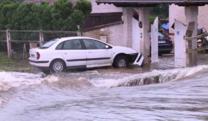 Orages en Normandie: inondations à Breteuil-sur-Iton