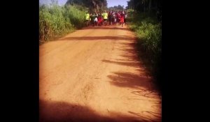 Entraînement à la course sur les pistes de Kovié au Togo