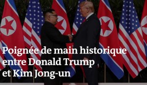 Les images de la poignée de main historique entre Donald Trump et Kim Jong-un