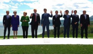 Photo de famille des leaders du G7 au Canada