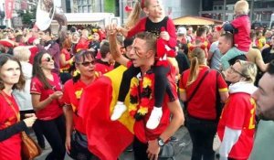 Belgique-Panama liesse des supporters La Louvière