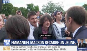 Quand Macron recadre un adolescent devant les caméras - ZAPPING ACTU DU 19/06/2018