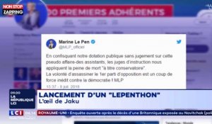 Marine Le Pen dénonce un "attentat" contre son parti politique (Vidéo)