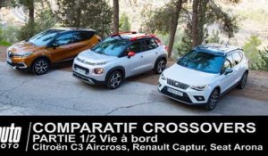 Citroën C3 Aircross, Seat Arona, Renault Captur : Comparatif Crossover (Partie 1/2) : Habitacles