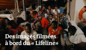 Chaleur et manque d'espace : les images filmées à bord du navire humanitaire « Lifeline »
