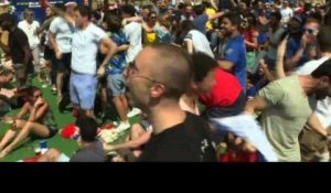 France-Argentine: images dans une fan zone à Paris